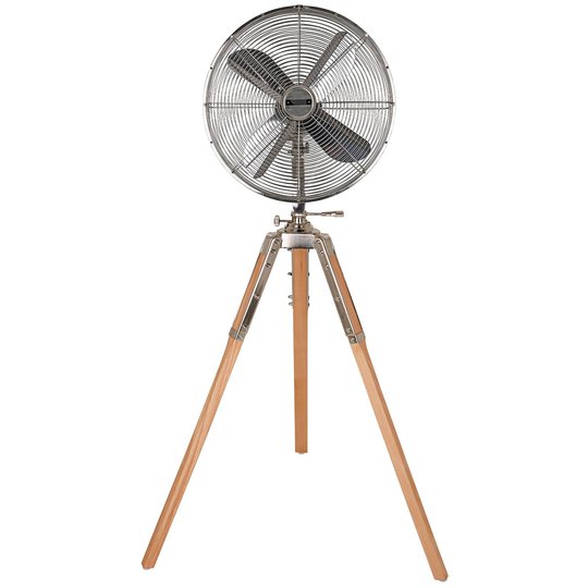 Jalustatuuletin Retro Airstyle, luonnonpuu vaalea
