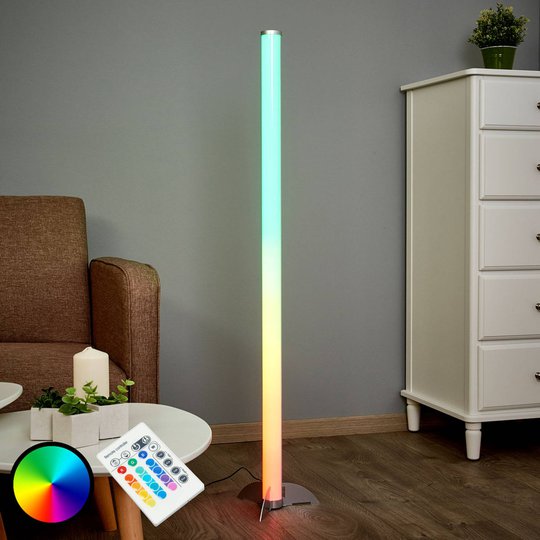 Vaikuttava LED-lattiavalaisin Ilani RGB