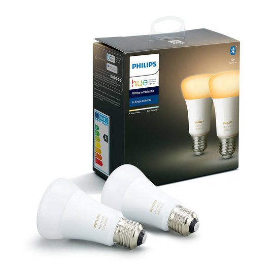 Philips Hue White Ambiance E27 8,5W, 2 kpl