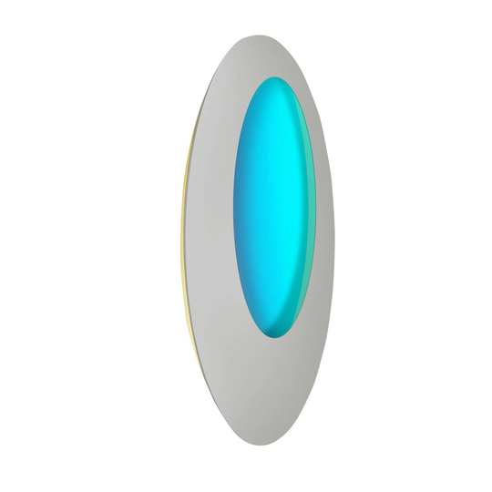 Escale Blade Open-LED-seinävalo RGBW hopea Ø95cm