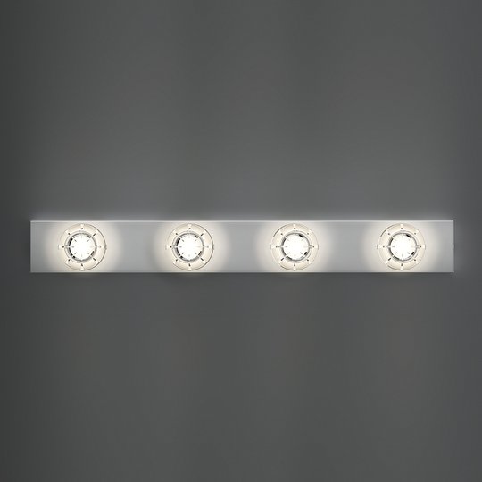Kaunis LED-seinävalaisin Puns, kromi, 4 lamppua