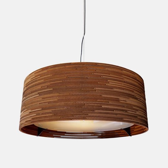 Drum-riippuvalaisin kierrätyskartongista, 92 cm