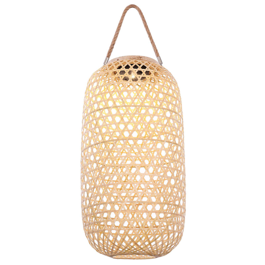 Aurinkokäyttöinen LED-valo 33671, lyhty, bambua