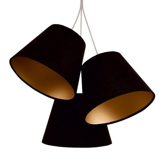 3-lamp. riippuvalaisin Sonia kangasvarjostimilla