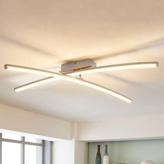 Laurenzia - kromi-LED-kattovalaisin, himmennys