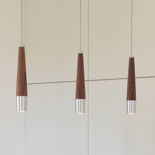 HerzBlut Conico -LED-riippuvalaisin, 3-lamppuinen