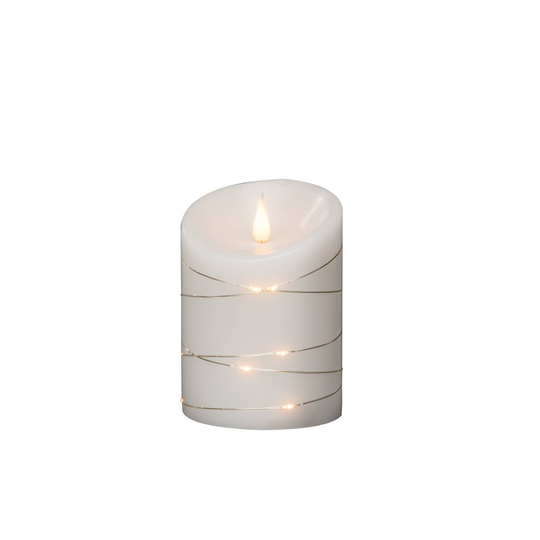 LED-vahakynttilä, valoväri lämmin valkoinen 10cm