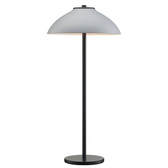 Pöytälamppu Vali, korkeus 50 cm, musta/harmaa