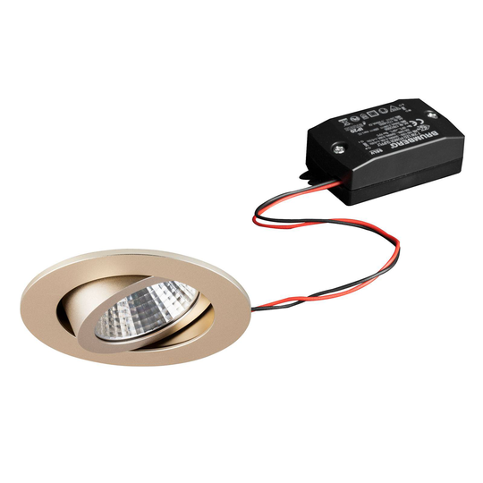 BRUMBERG-LED-uppokohdevalo 38° pyöreä creme 2700K
