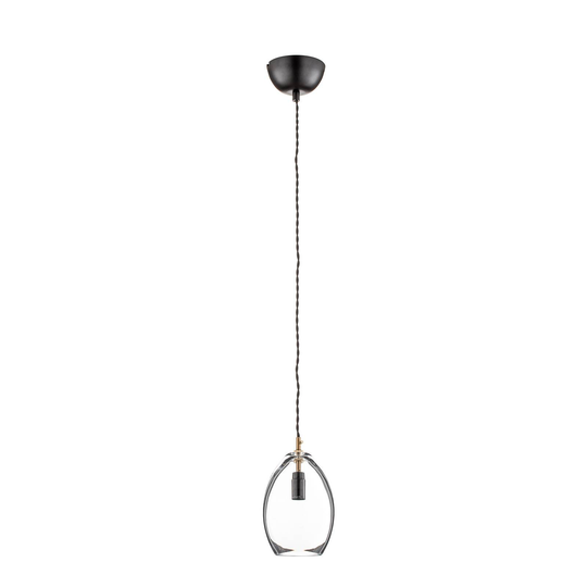Kirkas design-lasiriippuvalaisin Unika, 14 cm
