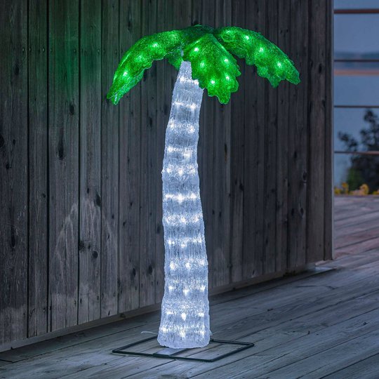 LED-ulkokoristevalaisin akryyli palmu