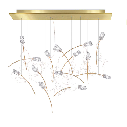 Slamp Tulip14-LED-riippuvalo prisma/messinki kulm.