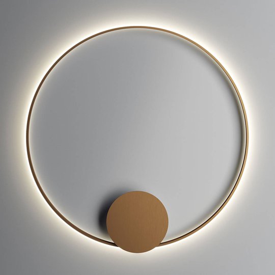 Fabbian Olympic -LED-seinävalo, Ø 110 cm, pronssi