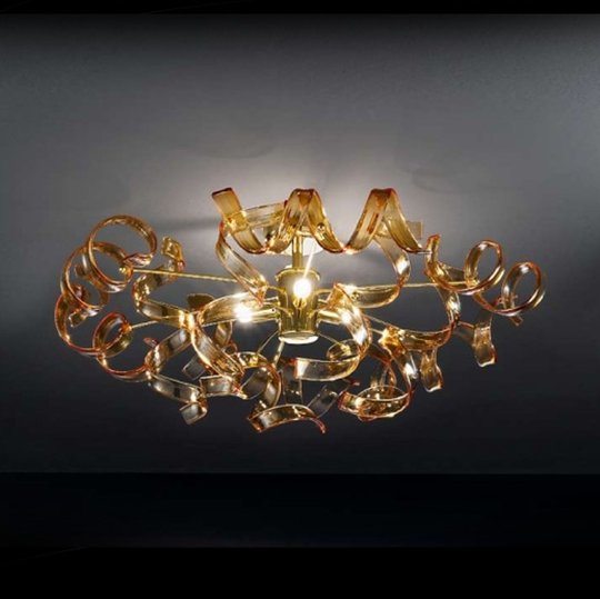 Meripihkanvärinen kattovalaisin Amber Ø 60 cm