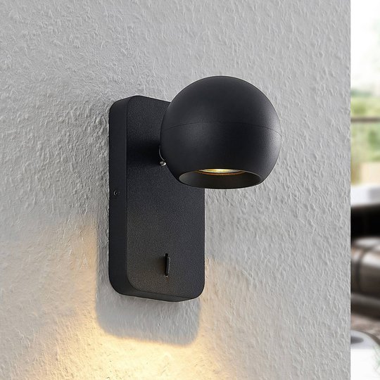 Arcchio Renko -seinävalaisin, 1-lamp. musta