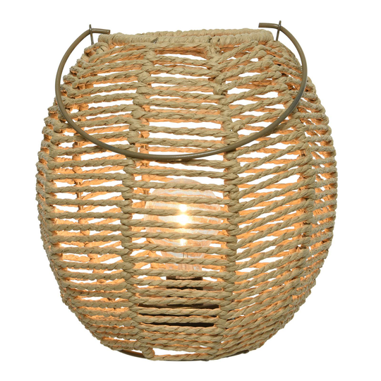 LED-pöytälamppu 898043, lyhty, köysipunosta