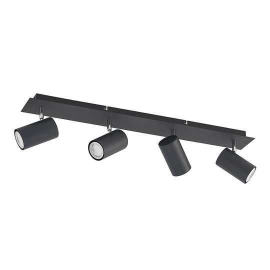 Lindby Joffrey -kattovalo 4 lamppua 70cm musta