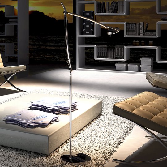 Moderni LED-lattiavalaisin Perceval