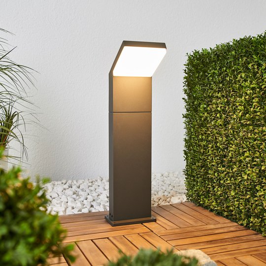 Grafiitinharmaa LED-pylväsvalaisin Yolena, 60 cm