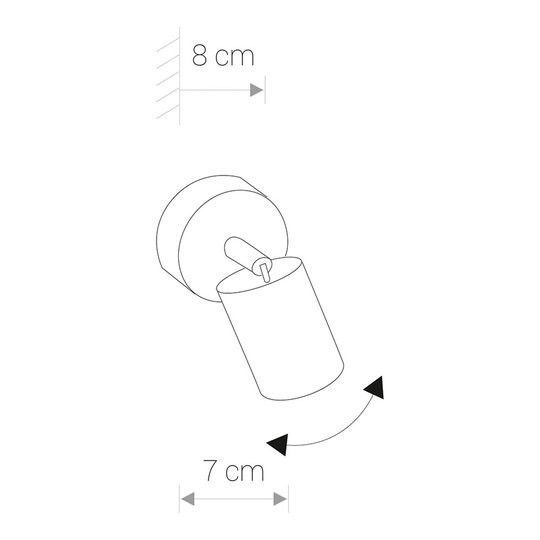 Seinäkohdevalaisin Eye Spot, 2-lamp musta/messinki