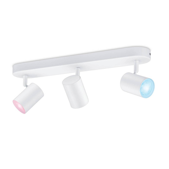 WiZ Imageo -LED-spotti, 3 lamppua, RGB, valkoinen