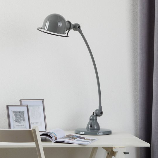Jieldé Loft C6000 -pöytävalaisin kaareva, harmaa