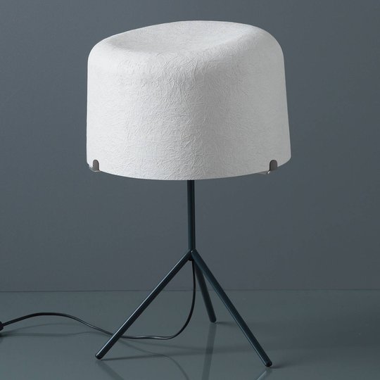 Pöytävalaisin Ola lasikuitua, valkoinen, K 53 cm