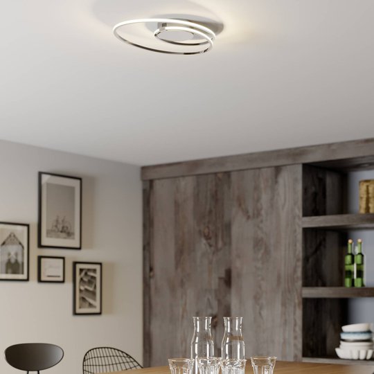 Lindby Xenias -LED-kattovalaisin, kromi 49 x 30 cm