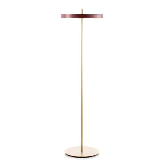 UMAGE Asteria Floor LED-lattiavalo rubiinin