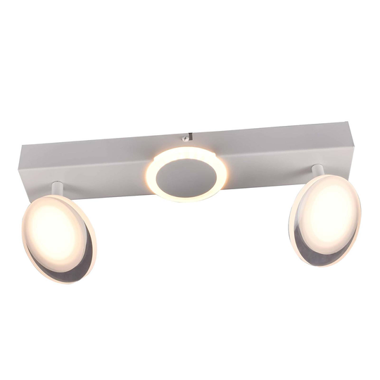 LED-kattokohdevalo Meriza, 2-lamppuinen, valkoinen