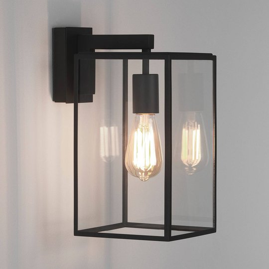 Astro Box Lantern -ulkoseinälamppu, korkeus 35cm
