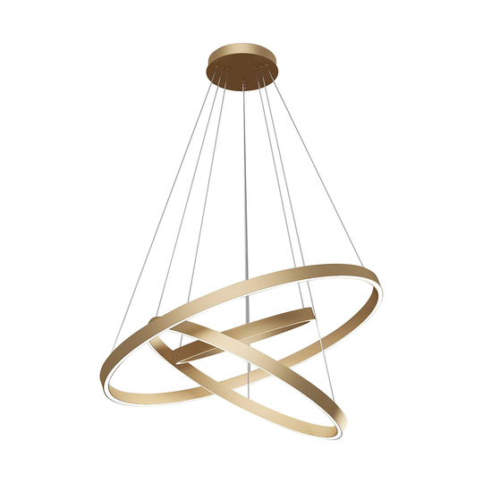 Maytoni Rim-LED-riippuvalo 840 3 rengasta messinki