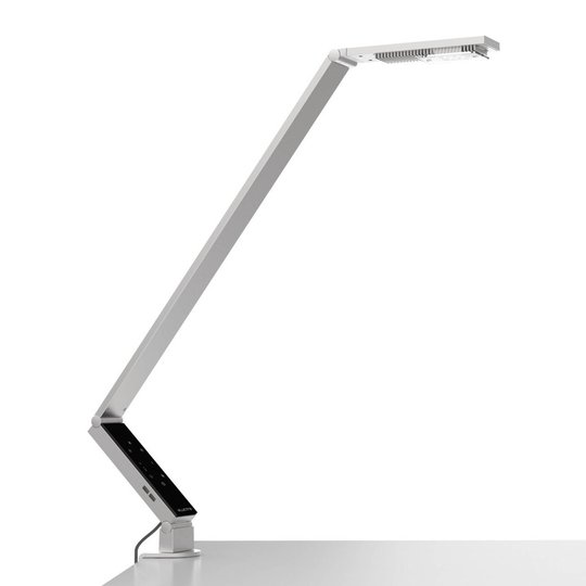 Luctra TableProLinear -pöytävalo, nipistin, alum.