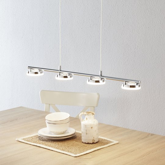 Säihkyvä LED-riippuvalaisin Rennes, nelilamppuinen