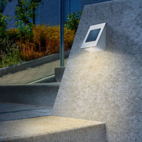 Solar-seinävalo Shine duo color ruostumaton teräs