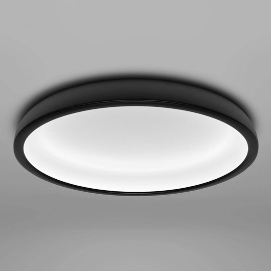 LED-kattovalaisin Reflexio, Ø 46 cm, musta