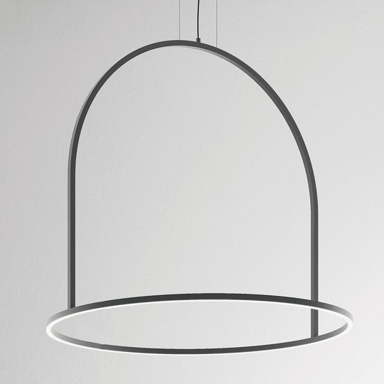 Epätavallinen U-Light-LED- riippuvalaisin, harmaa