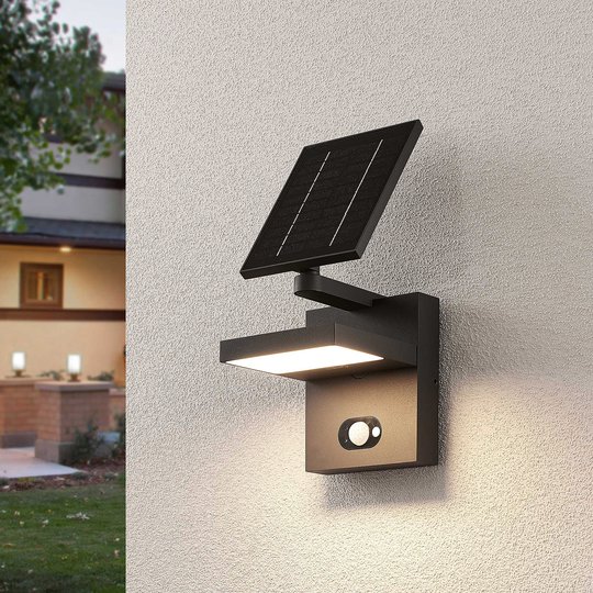 Aurinkokäyttöinen LED-seinävalaisin Silvan sensori