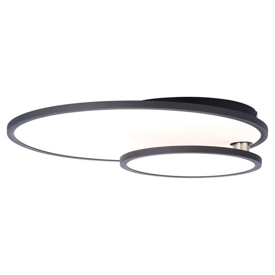 LED-kattovalaisin Bility, pyöreä, musta kehys