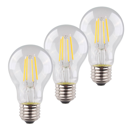 LED-lamppu E27 4W, 2 700 K Filament, 3 kpl, 470lm