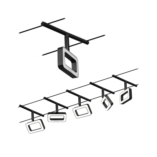 Paulmann Frame -LED-vaijerijärjestelmä 5x musta