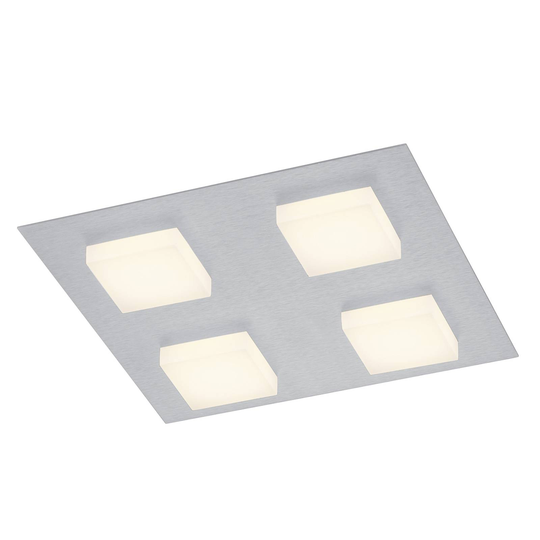 BANKAMP Luno -LED-kattovalo 4 lamppua, hopea