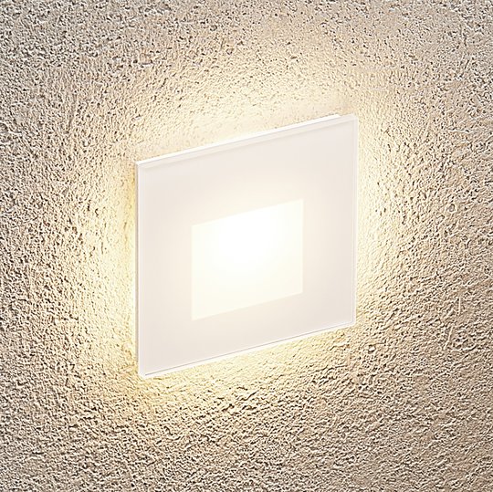 Arcchio Vexi -LED-uppovalaisin kulmikas valkoinen