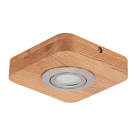 Lindby Mikari -LED-kattovalo puuta, 1-lamppuinen
