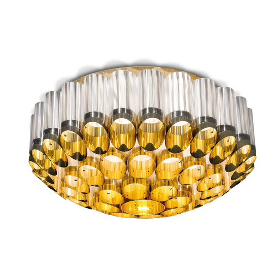 Slamp Odeon Ceiling -kattovalaisin, kulta Ø 65 cm