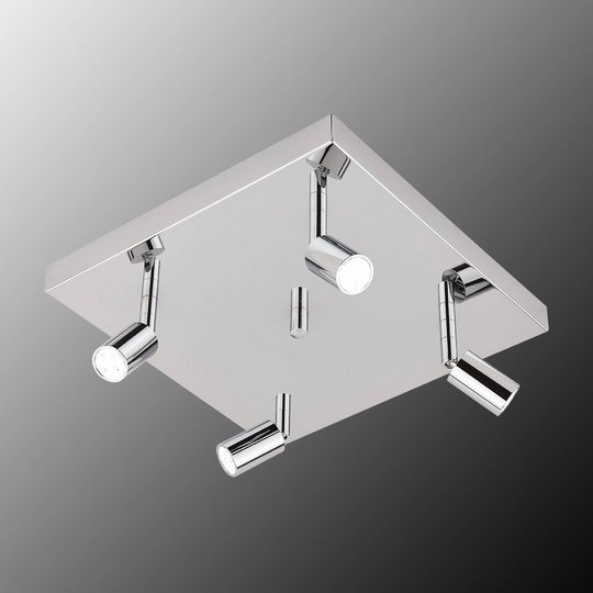 Neliö LED-kattovalaisin Karen 4-lamppuinen