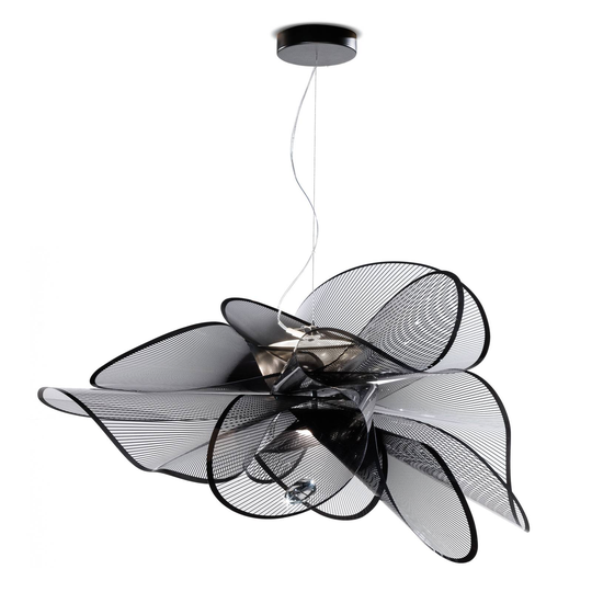 Slamp La Belle Étoile -LED-riippuvalo, musta Ø90cm