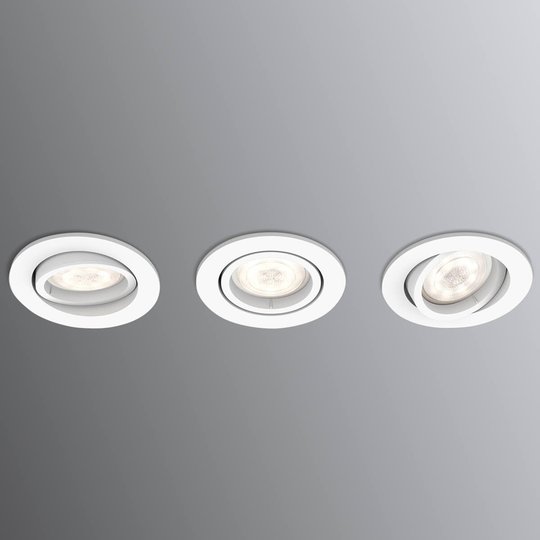 Kulmikas LED-uppospotti Shellbark WarmGlow 3 kpl