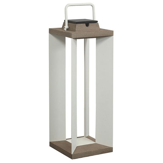 Aurinkokäyttöinen lyhty Teckalu valkoinen, 65,5 cm
