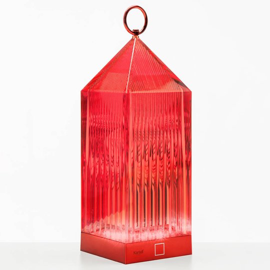 Kartell Lantern -LED-pöytälamppu, punainen, IP54